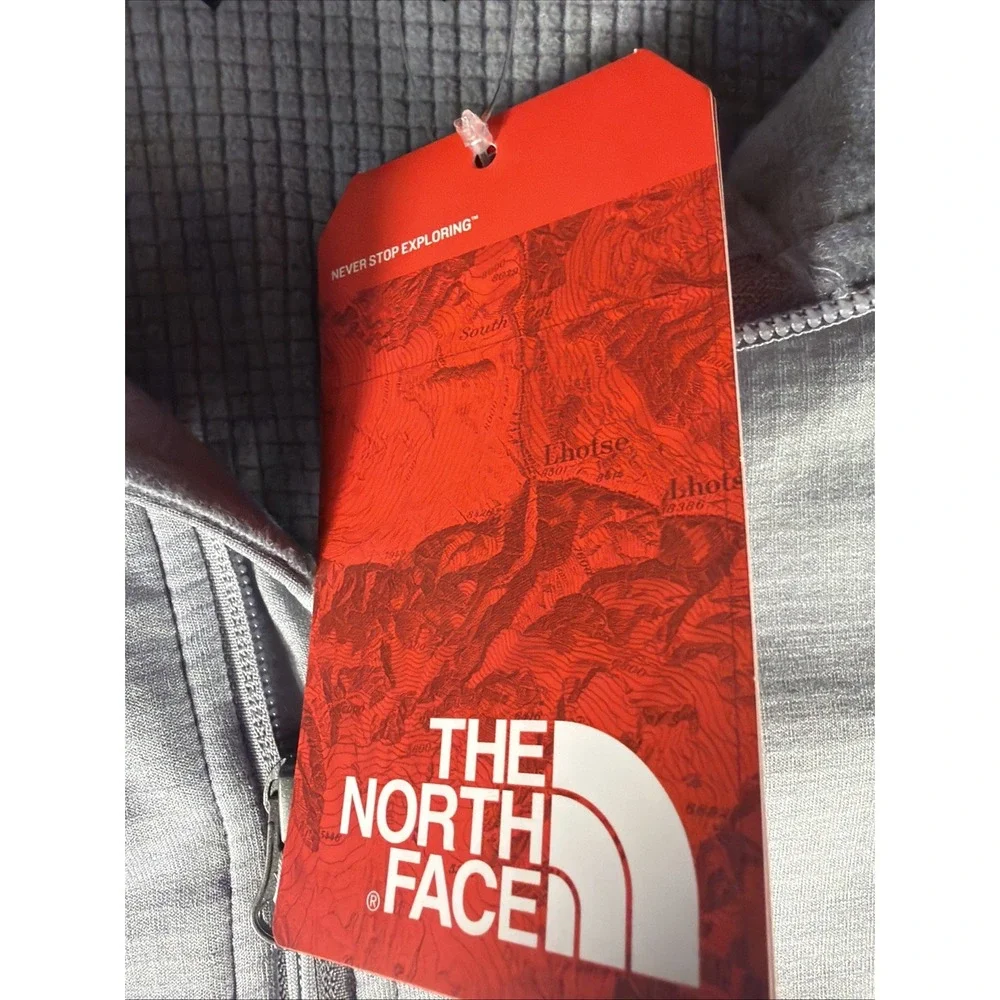 NWT The North Face Mountain Peaks 1/4 Zip Fleece Men M Gray Hired Logo